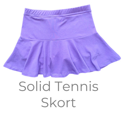Solid Simple Tennis Skort
