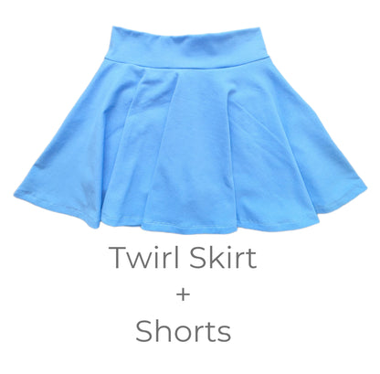 Solid Basic Twirl Skirt